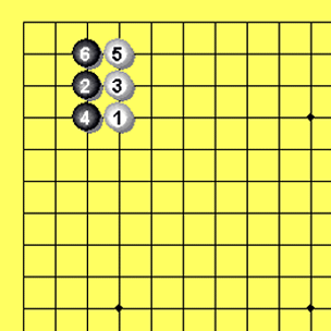 Fig.2h.gif: W auf Vorgabe, Schwarz besetzt d. Ecke